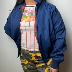 Vintage American Eagle Outfitters Navy Bomber Jacket